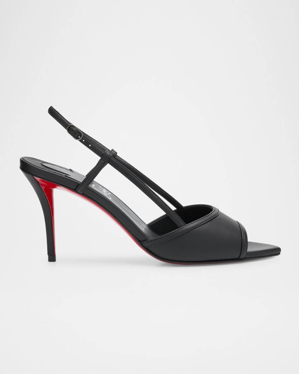 Miss Z Leather Red Sole Slingback Sandals